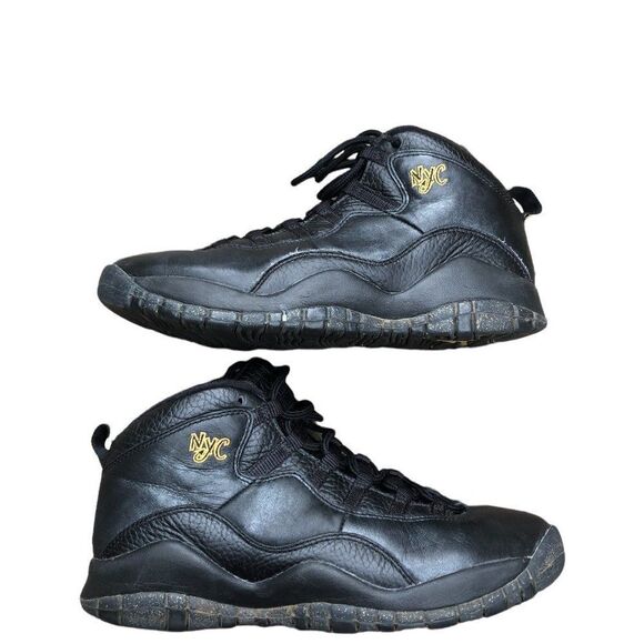 RARE 2015 Air Jordan 10 Retro New York City Size 7 Black - Picture 3 of 16